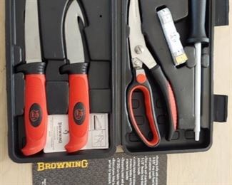 Browning knife set in case