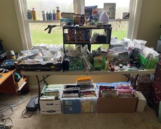 Room full of office supplies