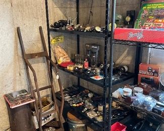 Golden West oil company 5 gallon can. Torch equipment, gauges,