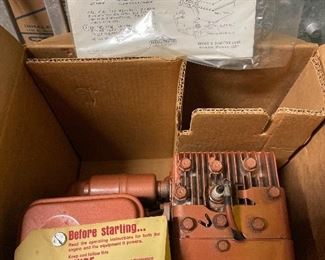 Karlson model products engine. Brand new in box believe it to be from 1975. 3 hp 4 cycle Briggs and Stratton.