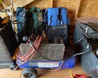 Campbell Hausfeld compressor, 5 hp, 26 gallon.