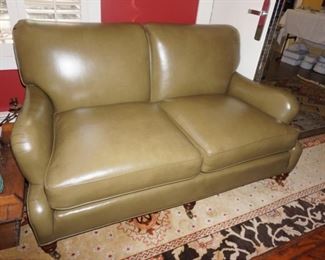 Greenbaum Custom Italian Leather Love Seat