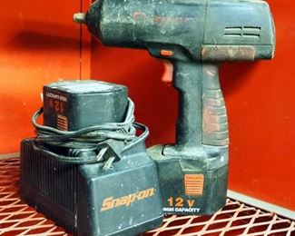 Snap-On 12V Cordless 3/8" Impact Wrench, Model CT310, With Batteries, Qty 2, And Charger