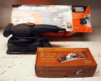 Black & Decker 1/3 Sheet Finishing Sander, Model 7558, And Windsor Design Bench Plane, No. 33, Both In Original Box