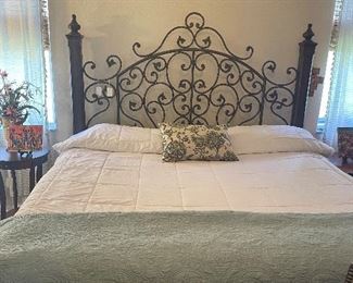  iron king size bed with mattress