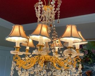 Antique Baccarat crystal chandelier