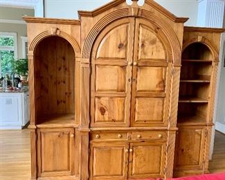 Entertainment unit. 8’7” wide, 2’7” deep, 7’9” tall