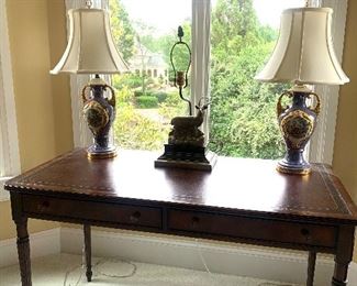 Leather-top writing desk