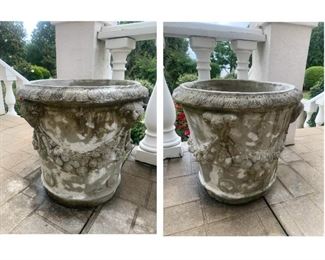 large cement planters