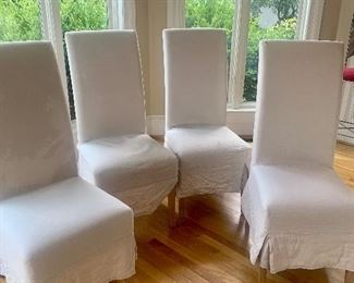 4 Parson -style chairs