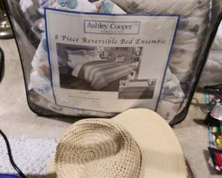 Bedding and hats - no twin size bedding.