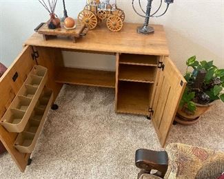 Sewing cabinet on wheels 