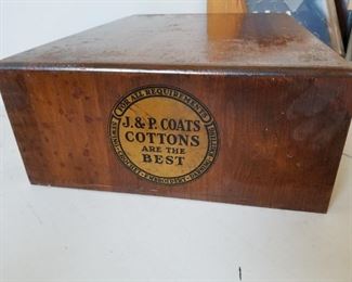 Vintage J & P Coats Thread Box 