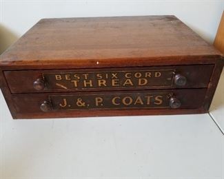 Vintage J & P Coats Thread Box 