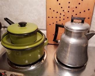 Vintage Kitchen Pot and Coffee Pot