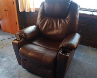 Leather Recliner with Remote