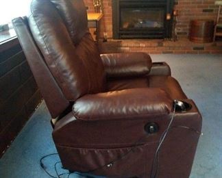 Leather Recliner with Remote