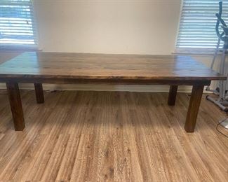 #1	Farmhouse Pine Home-Made Table w/4 legs 8'x40.5x30T	 $325.00 
