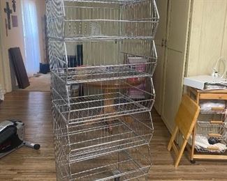 #9	Stainless Steel 7 Cubby Rolling Storage Cart on Wheels - 75Tx21.5Dx23H	 $75.00 
