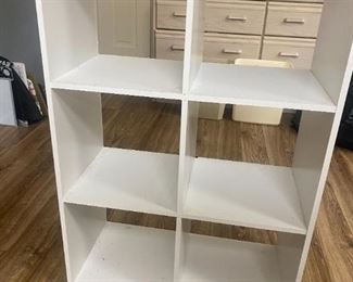 #15	6 shelf Laminate Cubbie (as is scratches) 24x11.5x36 - Wood Tone	 $20.00 
#16	6 shelf Laminate Cubbie (as is scratches) 24x11.5x36 - White Painted	 $20.00 
