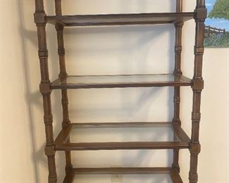 #25	5 Shelf Wood Display Cabinet w/glass inserts 30x15x71.5	 $75.00 
