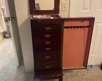 #39	Jewelry Armoire (as is Finish Front) w/right side open & lift Top 15x14.5x39.5	 $60.00 
