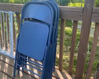 #46	set of 4 Blue Folding Chairs - sold as a set	 $20.00 
