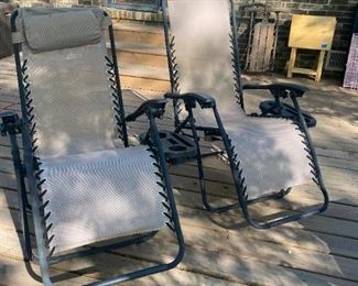 #50	Folding Zero-Gravity Chairs w/Cup Holders - sold as a set	 $75.00 
