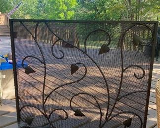 #53	Metal Free-Standing Fireplace Screen  31.5x27.5	 $20.00 
