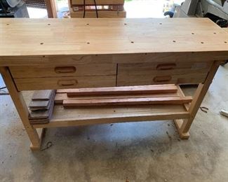 #82	US General 60" Wood Workbench 4 Drawer 60x20x34  Model 93454	 $60.00 

