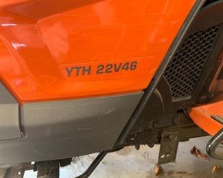 #92	Husqvuarna Riding Mower  YTH22V46 Mower Deck Needs Repair	 $400.00 

