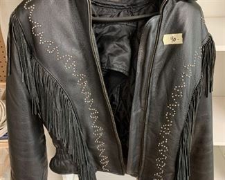 #99	Ladies Leather Lined Bikers Dream Apparel Size L	 $40.00 
