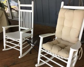 2 Very Nice White Rockers with pads