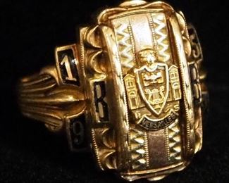 10K Gold Class Ring From 1952 Versailles High School, Size 7, Approx 7.94 g Total Weight