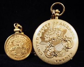 Colibri Pocket Watch, Elgin Pocket Watch (Crack In Face), And Helzberg Wristwatch With 10K Gold Filled Case (No Band)