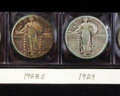 Standing Liberty Quarters, Qty 6, Includes 1927, 1928, 1928 S, 1929, 1929 S, And 1930