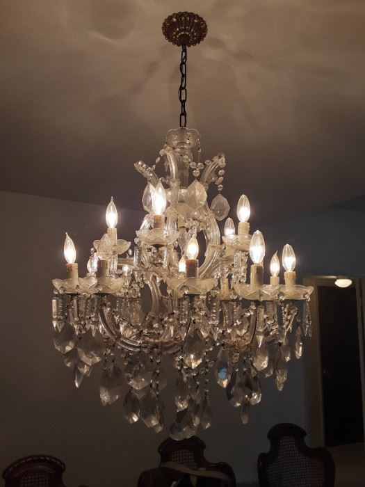 Vintage Crystal Chandler 