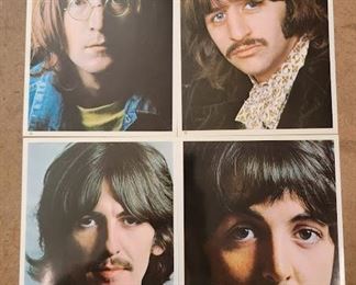 The Beatles white album with photos and poster