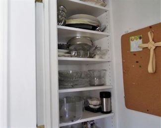 Lots of service ware and casserole dishes