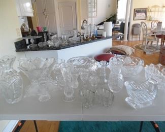 Lots of crystal for display or serving, or everyday use.