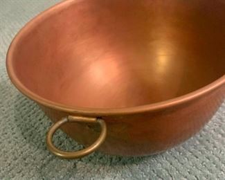 Copper bowl wooden salad bowl flower pot Silver plated tray and more