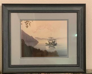 Painting Of A Ferry Boat By Al King