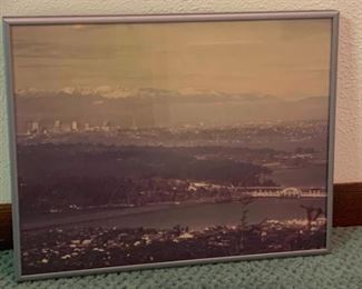 Skyline With Lake And Mountains