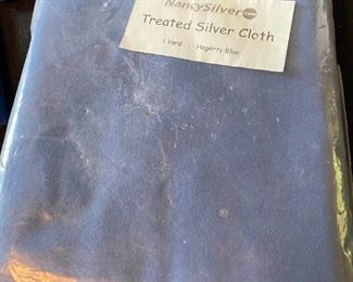 Treated Silver Cloth Hagerty Blue And Grey