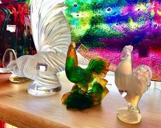 LALIQUE..SABINO AND DAUM FROM FRANCE IN THE MIDDLE.