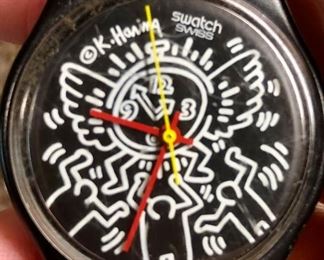 Vintage Swatch watch by K Haring. Look it up ebayers!