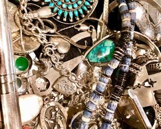 Just going through lots of Sterling and turquoise Indian and Mexican jewelry. 