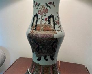 Asian base table lamp