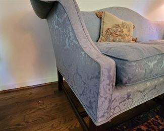 Lovely sofa upholstered in powder blue fabric