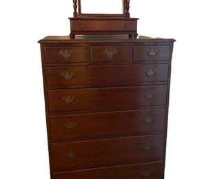 One of several chests of drawers with shaving mirrors vintage mahogany 